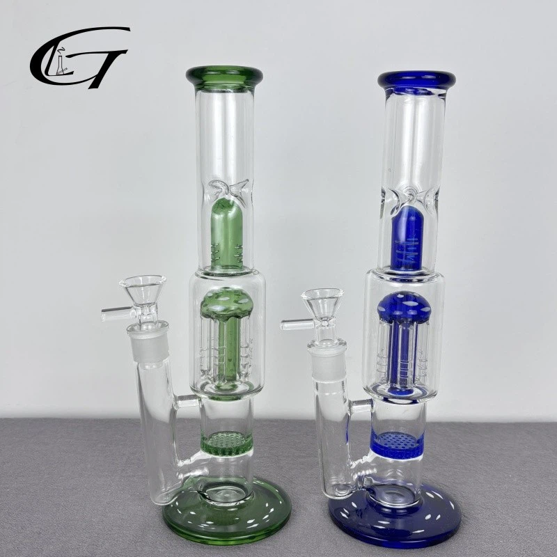 tree perc straight tube glass bong 